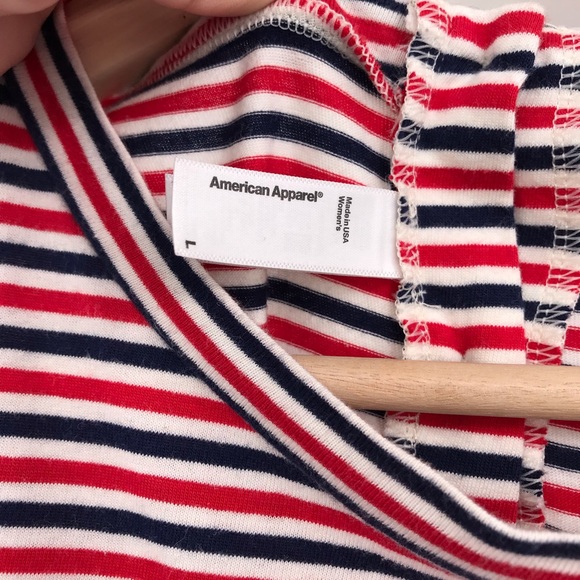 American Apparel Red White and Blue Jersey Romper - Picture 5 of 5